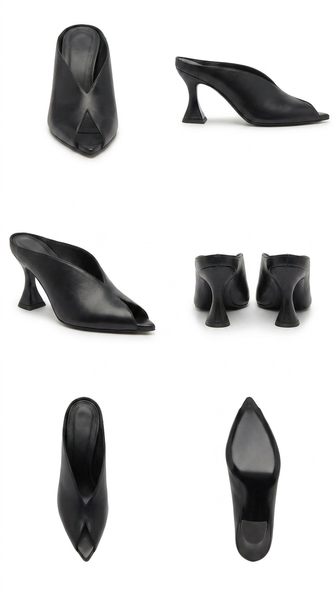 Мюлі чорні шкіряні blackleathermule2 фото